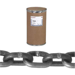 Campbell - Welded Chain; Chain Grade: 30 ; Trade Size: 1/2 ; Load Capacity (Lb.): 4500.000 ; Finish/Coating: Zinc Plated ; Type: Welded ; Length (Feet): 200 - Exact Industrial Supply