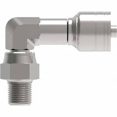 Eaton - Hydraulic Hose Fittings & Couplings Type: Male Pipe Swivel 90 Elbow Hose Diameter: 1/2 (Inch) - USA Tool & Supply