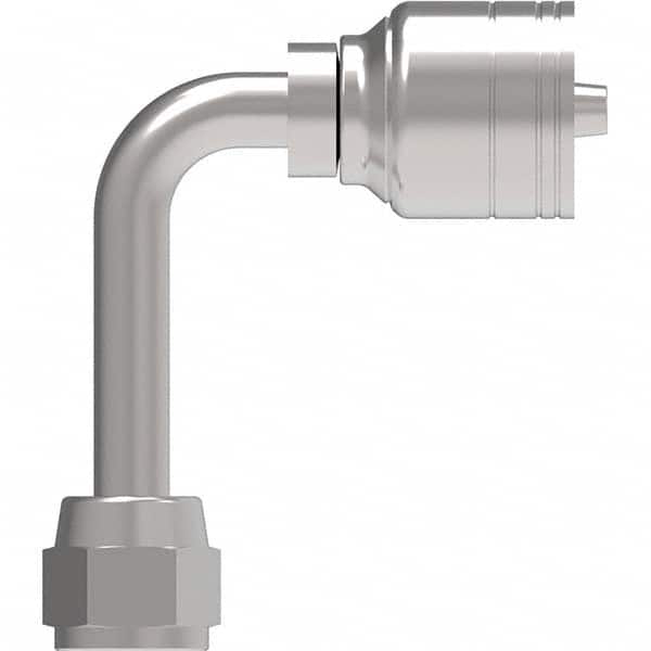 Eaton - Hydraulic Hose Fittings & Couplings Type: JIC 37 F Swivel 90 Long Drop Elbow Hose Diameter: 7/8 (Inch) - USA Tool & Supply