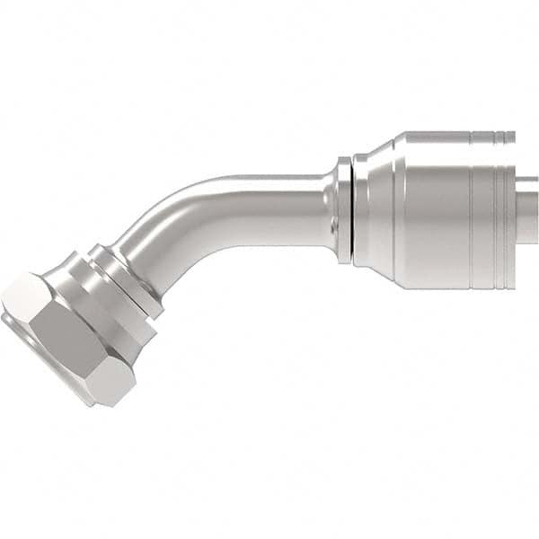 Eaton - Hydraulic Hose Fittings & Couplings Type: BSPP 60 Cone Female 45 Elbow Hose Diameter: 3/4 (Inch) - USA Tool & Supply