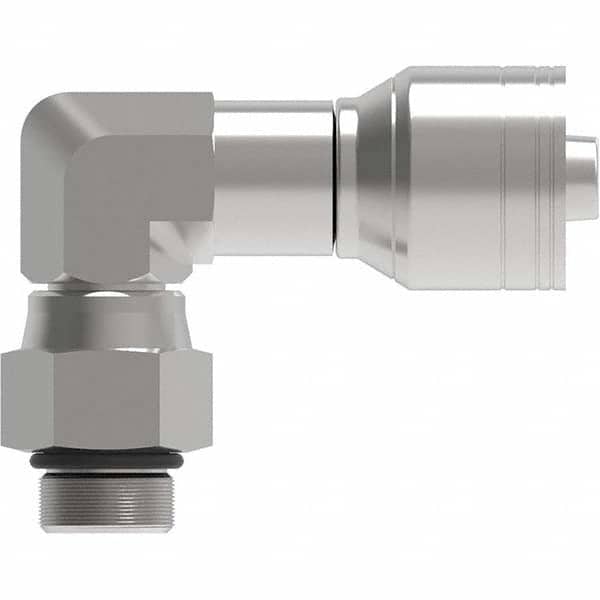 Eaton - Hydraulic Hose Fittings & Couplings Type: Male Straight Thread O-Ring Swivel 90 Elbow Hose Diameter: 3/4 (Inch) - USA Tool & Supply