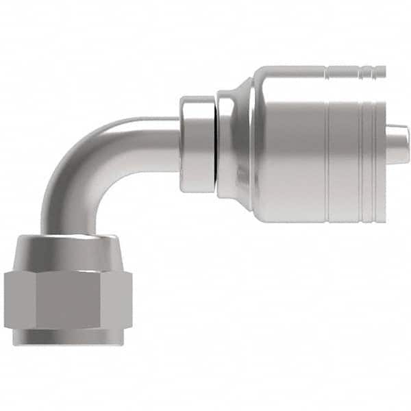 Eaton - Hydraulic Hose Fittings & Couplings Type: Female JIC Swivel, 90 Degree Elbow Hose Diameter: 7/16 (Inch) - USA Tool & Supply