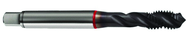 M8x1.25 6H 3-Flute Cobalt Red Ring Semi-Bottoming 40 degree Spiral Flute Tap-TiCN - USA Tool & Supply