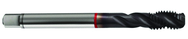M18x2.5 6H 4-Flute Cobalt Red Ring Semi-Bottoming 40 degree Spiral Flute Tap-TiCN - USA Tool & Supply