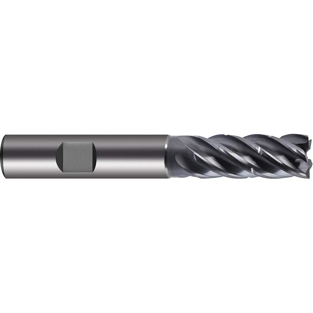 Guhring - 12mm Diam 5 Flute Carbide 0.24mm Chamfer Width End Mill - USA Tool & Supply