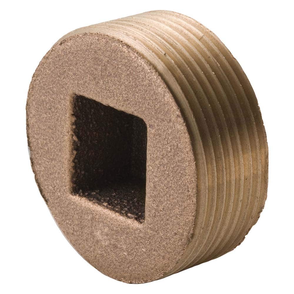 Merit Brass - Brass & Chrome Pipe Fittings Type: Countersunk Plug Fitting Size: 1/2 - USA Tool & Supply