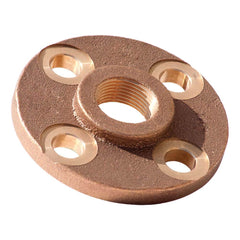 Merit Brass - Brass & Chrome Pipe Fittings Type: Threaded Flange Fitting Size: 1-1/4 - USA Tool & Supply