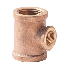 Merit Brass - Brass & Chrome Pipe Fittings Type: Reducing Tee Fitting Size: 1-1/2 x 3/4 x 1-1/2 - USA Tool & Supply