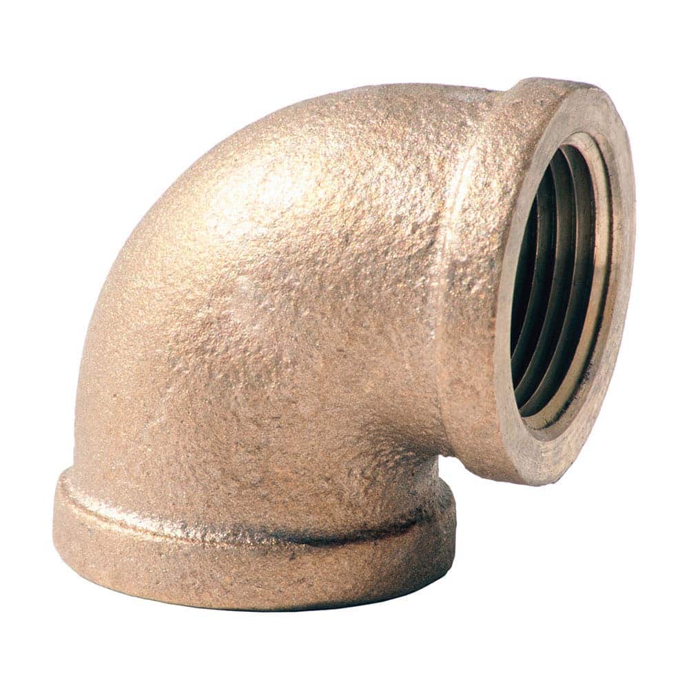 Merit Brass - Brass & Chrome Pipe Fittings Type: 90 Degree Elbow Fitting Size: 1/2 - USA Tool & Supply