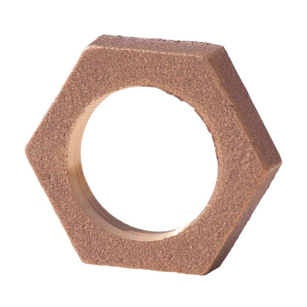 Merit Brass - Brass & Chrome Pipe Fittings Type: Locknut Fitting Size: 1/2 - USA Tool & Supply