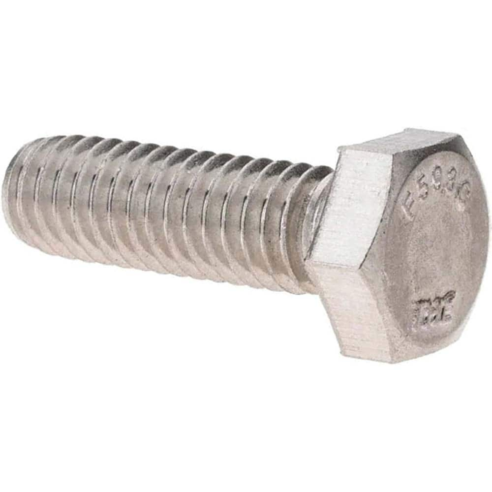 Hex Head Cap Screw: 5/16-18 x 1″, Grade 17-4PH Stainless Steel, Plain Finish Fully Threaded, ASME B18.2.1