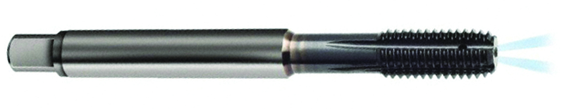 M10 x 1.50 Dia. - 6HX - 5 FL - Carbide Full Bott Tap-TiCN -Coolant-Thru-FORM-E DIN 371 - USA Tool & Supply