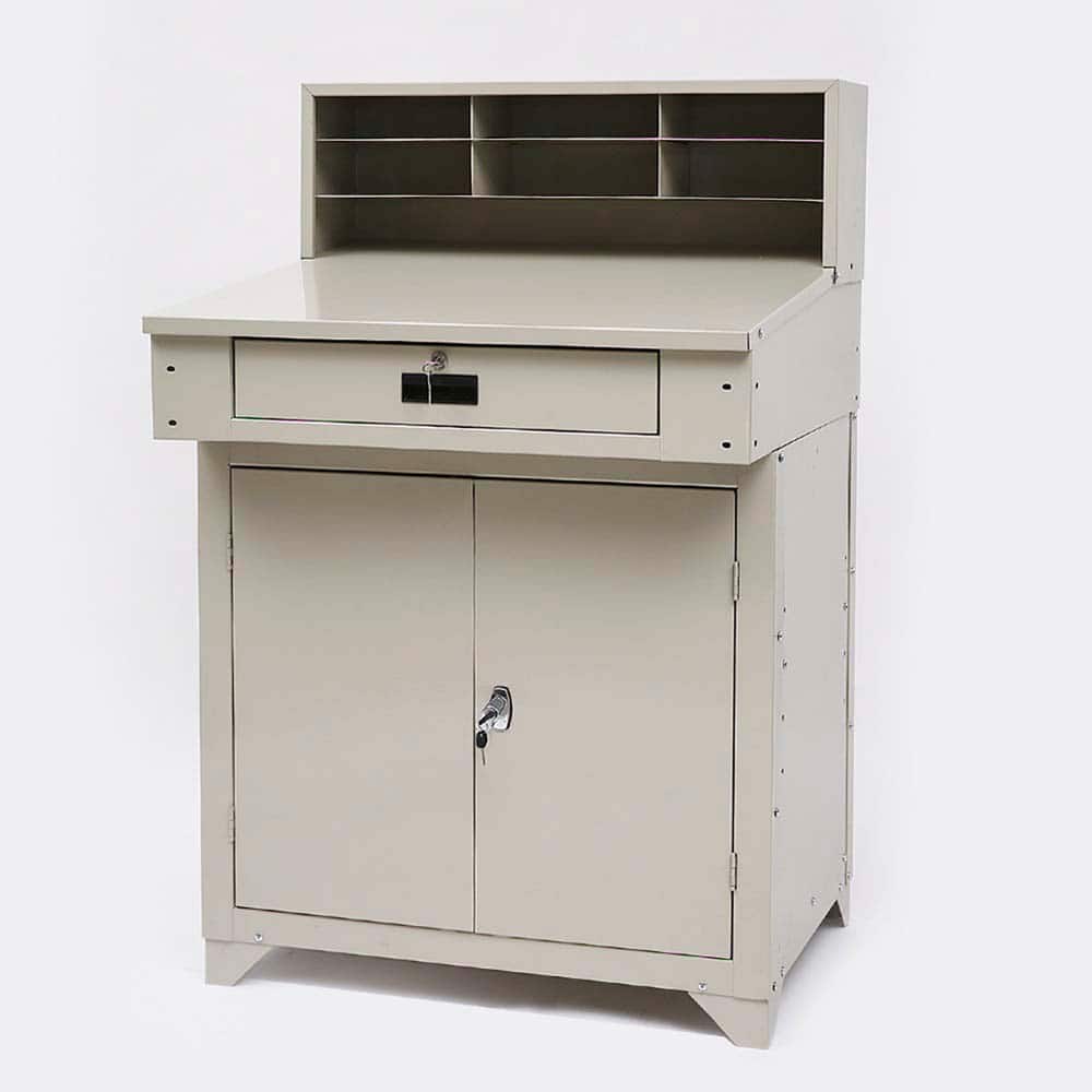 Value Collection - Stationary Shop Desks Type: Shop Desk - Closed Width (Inch): 34-1/2 - USA Tool & Supply