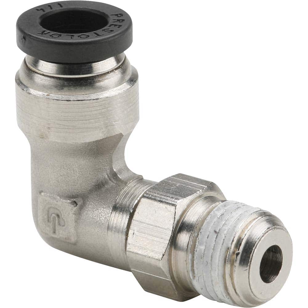 Parker - Metal Push-To-Connect Tube Fittings Type: Male Swivel Elbow Tube Outside Diameter (Inch): 1/2 - USA Tool & Supply