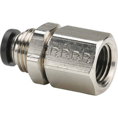 Parker - Metal Push-To-Connect Tube Fittings Type: Female Bulkhead Tube Outside Diameter (Inch): 1/4 - USA Tool & Supply