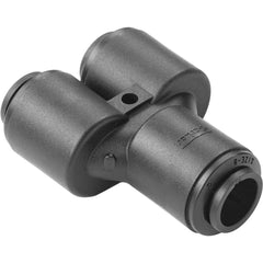 Parker - Plastic Push-To-Connect Tube Fittings Type: Union Y Tube Outside Diameter (Inch): 3/8 x 3/8 x 1/4 - USA Tool & Supply