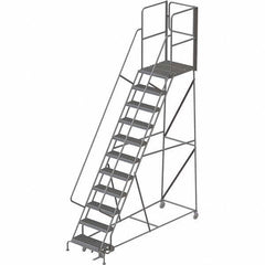 TRI-ARC - Rolling & Wall Mounted Ladders & Platforms Type: Rolling Warehouse Ladder Style: Rolling Platform Ladder - USA Tool & Supply