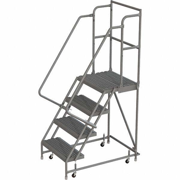 TRI-ARC - Rolling & Wall Mounted Ladders & Platforms Type: Rolling Warehouse Ladder Style: Rolling Platform Ladder - USA Tool & Supply