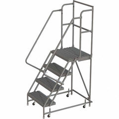 TRI-ARC - Rolling & Wall Mounted Ladders & Platforms Type: Rolling Warehouse Ladder Style: Rolling Platform Ladder - USA Tool & Supply