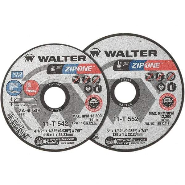 WALTER Surface Technologies - Depressed-Center Wheels Wheel Diameter (Inch): 6 Wheel Thickness (Inch): 1/32 - USA Tool & Supply