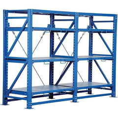 Vestil - 4 Shelf Steel Shelving - 6,000 Lb Capacity, 114" Wide x 80" High x 32" Deep, Stainless Steel - USA Tool & Supply