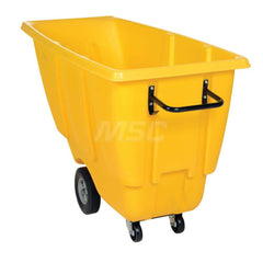 Plastic Basket Truck: 1/2 cu yd, 1,400 lb Capacity (2) Rigid & (2) Swivel Wheels, 10 & 4″ Wheels, Rubber Casters