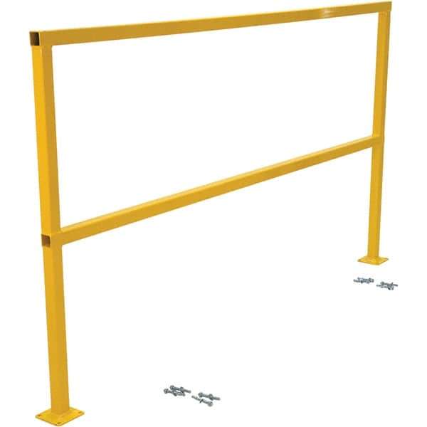 Vestil - 4" Long x 42" High, Steel Square Handrails - USA Tool & Supply