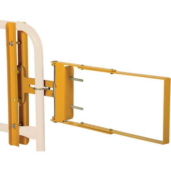 Vestil - Steel Self Closing Rail Safety Gate - Fits 24 to 40" Clear Opening, 12" Door Height, - USA Tool & Supply