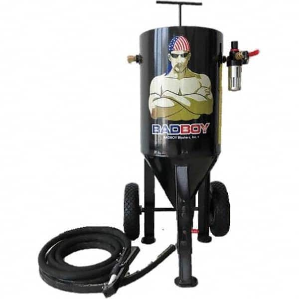 BadBoy Blasters - Portable Sandblasters Tank Height (Inch): 32 Overall Depth (Inch): 15 - USA Tool & Supply