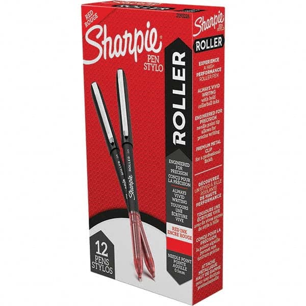 Sharpie - Pens & Pencils Type: Roller Ball Pen Color: Red - USA Tool & Supply