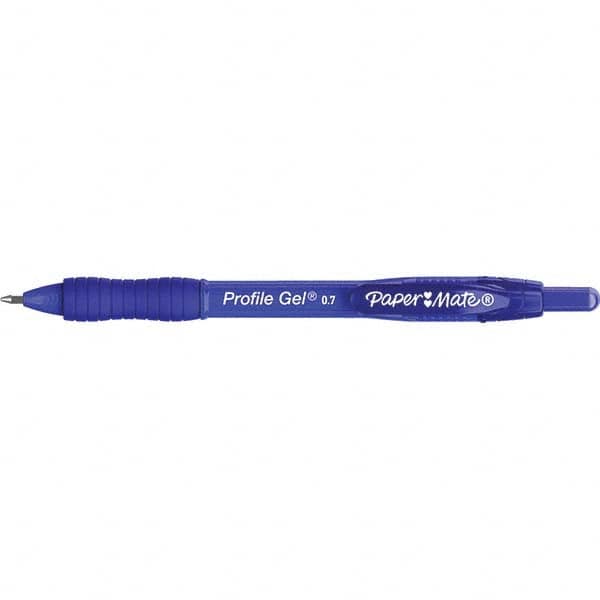 Paper Mate - Pens & Pencils Type: Retractable Gel Color: Blue - USA Tool & Supply