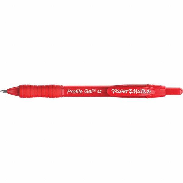 Paper Mate - Pens & Pencils Type: Retractable Gel Color: Red - USA Tool & Supply