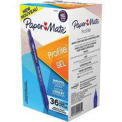 Paper Mate - Pens & Pencils Type: Retractable Gel Color: Blue - USA Tool & Supply