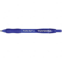 Paper Mate - Pens & Pencils Type: Retractable Ball Point Pen Color: Blue - USA Tool & Supply