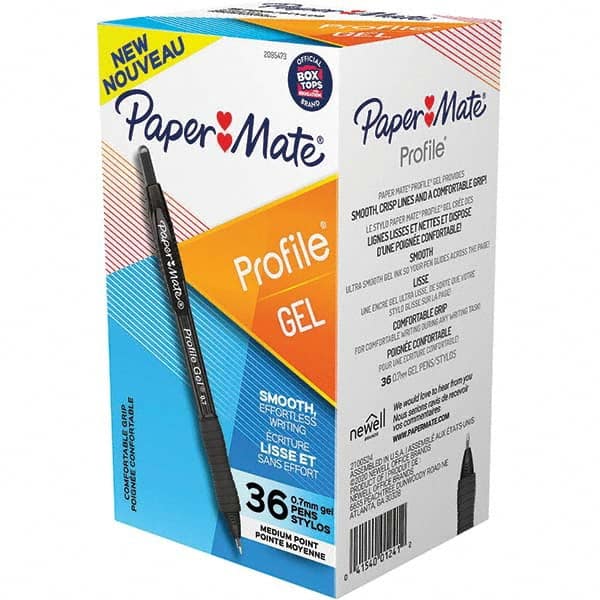 Paper Mate - Pens & Pencils Type: Retractable Gel Color: Black - USA Tool & Supply