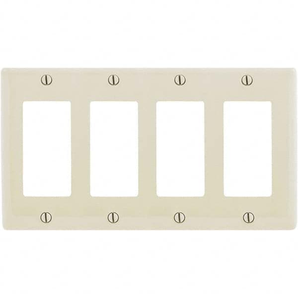 Hubbell Wiring Device-Kellems - Wall Plates Wall Plate Type: Outlet Wall Plates Color: Light Almond - USA Tool & Supply