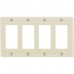 Hubbell Wiring Device-Kellems - Wall Plates Wall Plate Type: Outlet Wall Plates Color: Light Almond - USA Tool & Supply