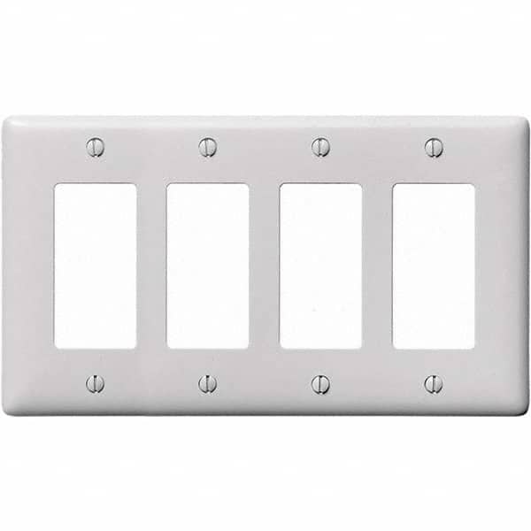 Hubbell Wiring Device-Kellems - Wall Plates Wall Plate Type: Outlet Wall Plates Color: White - USA Tool & Supply