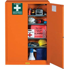 Justrite - Empty First Aid Cabinets & Cases Type: Emergency Preparedness Storage Cabinet Height (Inch): 65 - USA Tool & Supply