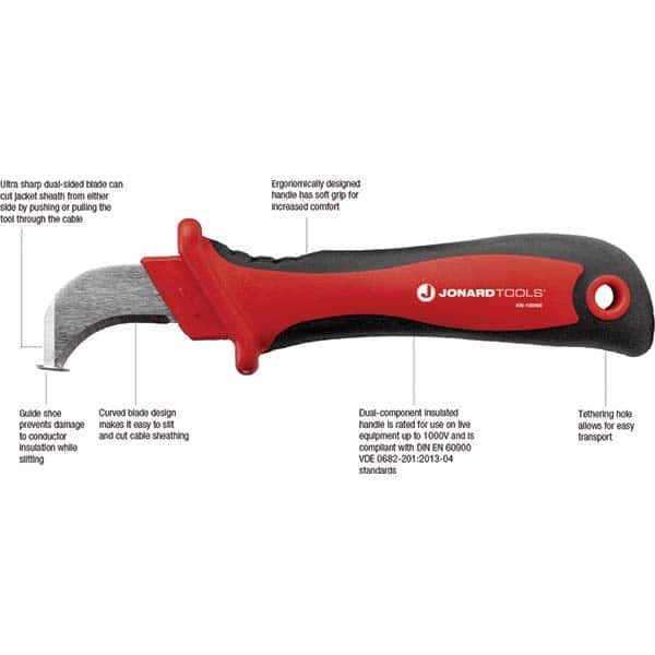 Jonard Tools - Wire & Cable Strippers Type: Cable Cutter Overall Length (Inch): 7.75 - USA Tool & Supply