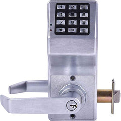 Alarm Lock - Lever Locksets Type: Double Side Entrance Door Thickness: 1-3/4 - USA Tool & Supply