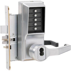 Simplex - Lever Locksets Type: Push-button Lock Door Thickness: 1-3/4 - USA Tool & Supply