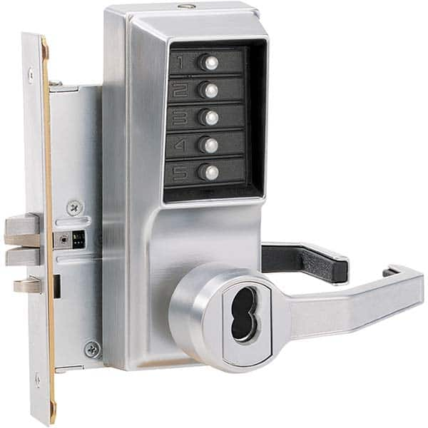 Simplex - Lever Locksets Type: Push-button Lock Door Thickness: 1-3/4 - USA Tool & Supply