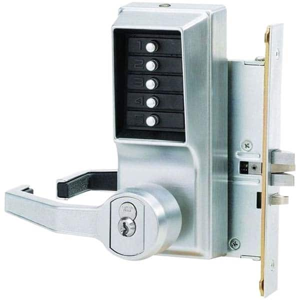 Simplex - Lever Locksets Type: Push-button Lock Door Thickness: 1-3/4 - USA Tool & Supply