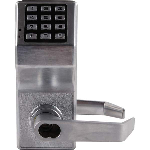 Alarm Lock - Lever Locksets Type: Double Side Entrance Door Thickness: 1-3/4 - USA Tool & Supply