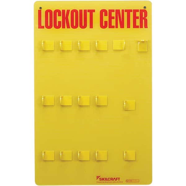 Ability One - Lockout Centers & Stations; Type: Lockout Station ; Equipped or Empty: Empty ; Maximum Number of Locks: 12 ; Language: English ; Board Coating: None - Exact Industrial Supply