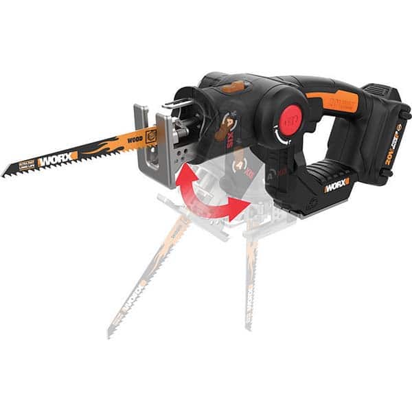 Worx - Cordless Reciprocating Saws Voltage: 20.00 Battery Chemistry: Lithium-Ion - USA Tool & Supply