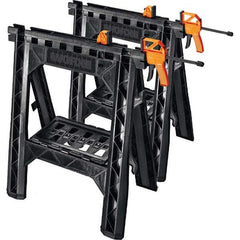 Worx - Stationary Work Benches, Tables Type: Foldup Sawhorse Top Material: Plastic - USA Tool & Supply