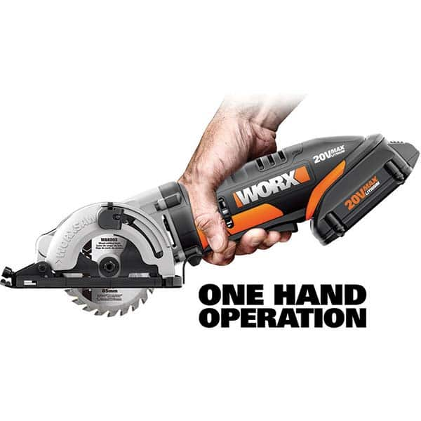 Worx - Cordless Circular Saws Voltage: 20 Battery Chemistry: Lithium-Ion - USA Tool & Supply