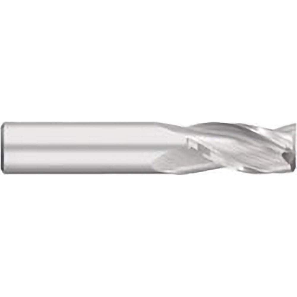 Titan USA - Square End Mills; Mill Diameter (Decimal Inch): 0.0156 ; Number of Flutes: 3 ; Length of Cut (Decimal Inch): 0.0313 ; Material: Solid Carbide ; Finish/Coating: Uncoated ; Shank Diameter (Inch): 1/8 - Exact Industrial Supply